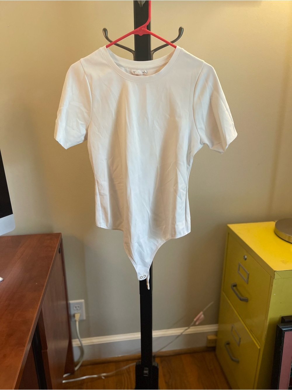 Good American White Short-Sleeve Bodysuit